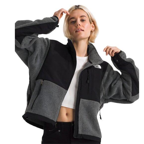 The North Face Retro Denali Jacket Black Grey Full Zip Pockets Polartec Size L - Picture 5 of 14